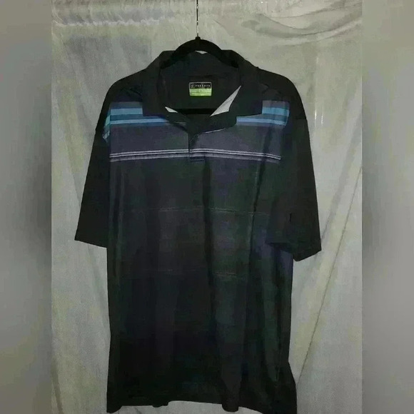 PGA Tour Golf Polo Xl Gray And Turquoise - Picture 1 of 4